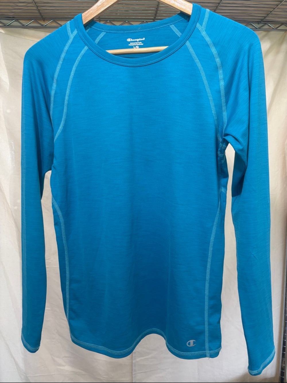 Champion Long Sleeve Performance Tee - Bright Teal